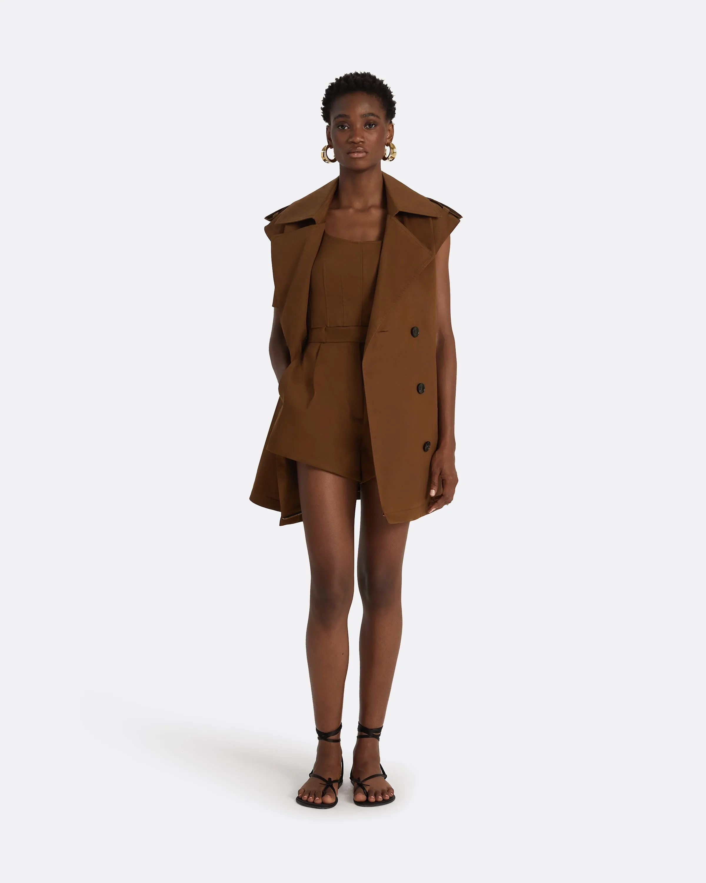 Merrik Deep Brown Modular Coat