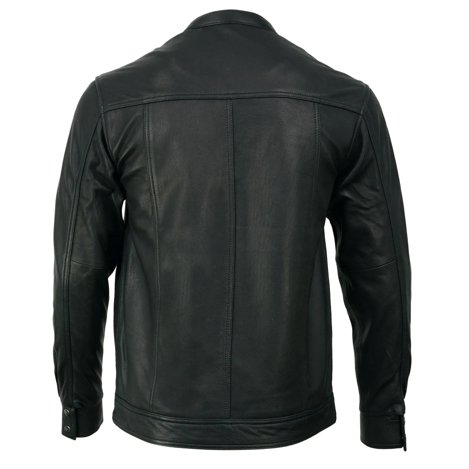 Milwaukee Leather MLM1604 Men's Naked Goatskin Leather Light Weight Motorcycle Rider Shirt Jacket for All Seasons