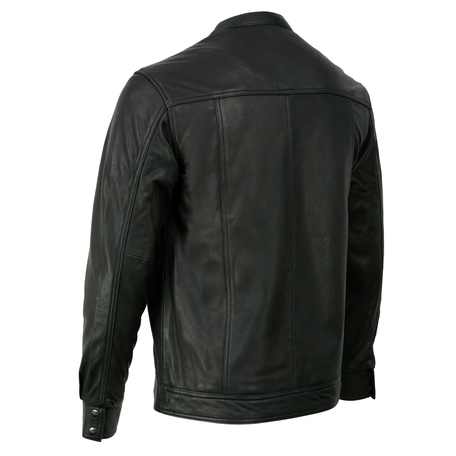 Milwaukee Leather MLM1604 Men's Stand-Up Collar Black Casual Biker