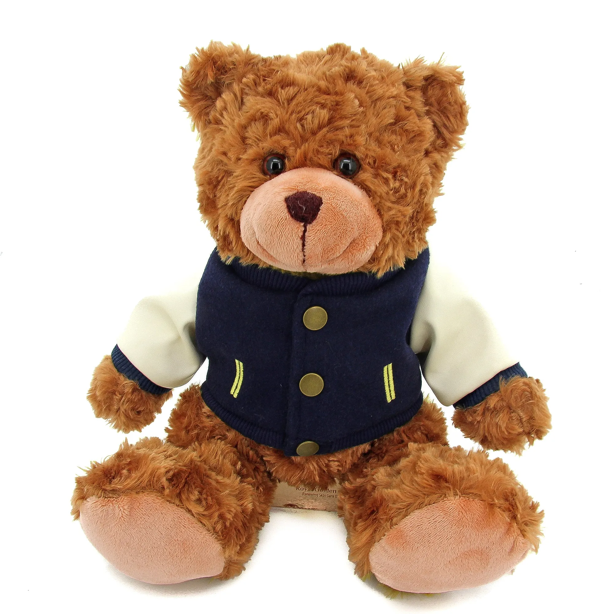 Mocha Bear 11" with 5 Varsity Jacket