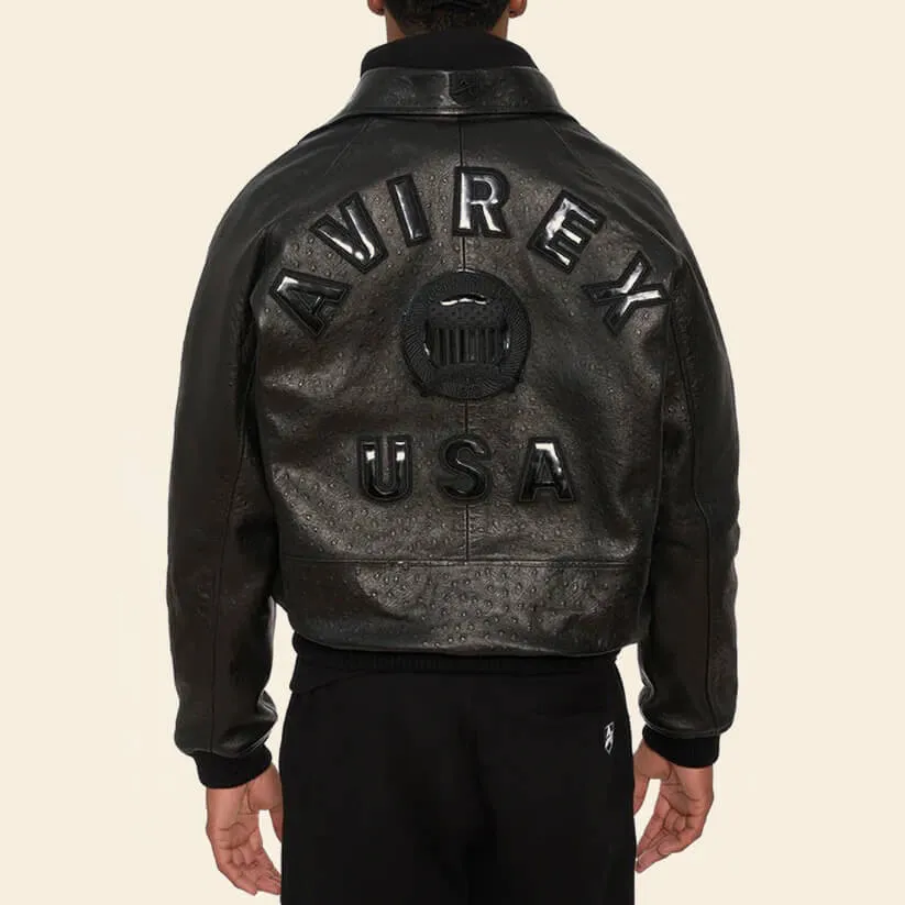 New Black Limited Edition Avirex Leather Jacket