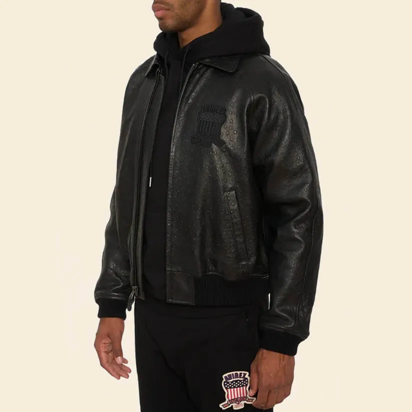 New Black Limited Edition Avirex Leather Jacket