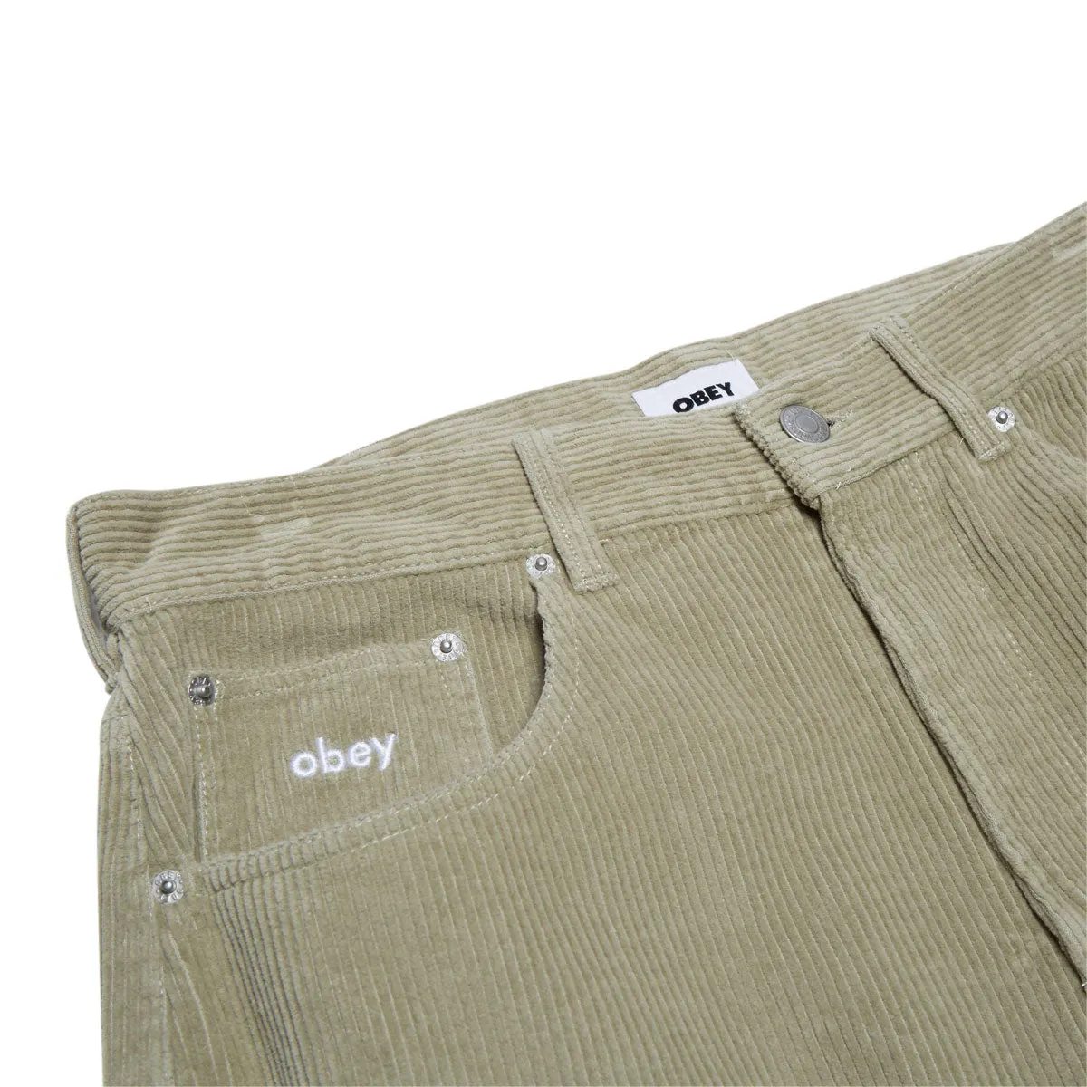 Obey Bigwig Baggy Corduroy Pants - Abbey Stone