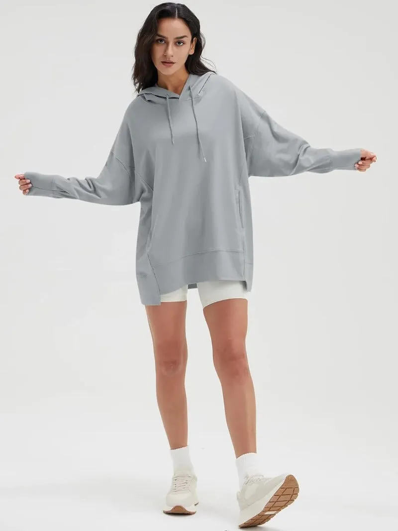 Oversized Hoodie with Pocket - Long Sleeve Loose Pullover