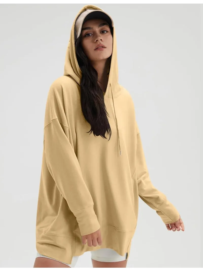 Oversized Hoodie with Pocket - Long Sleeve Loose Pullover