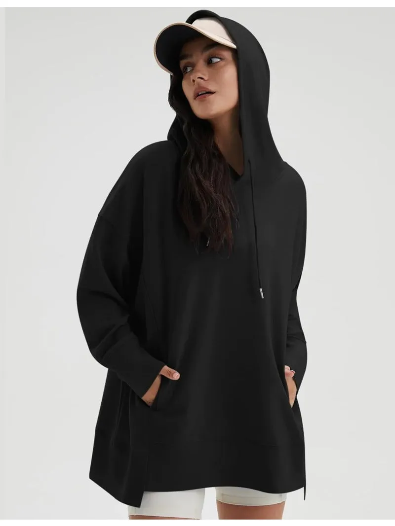 Oversized Hoodie with Pocket - Long Sleeve Loose Pullover