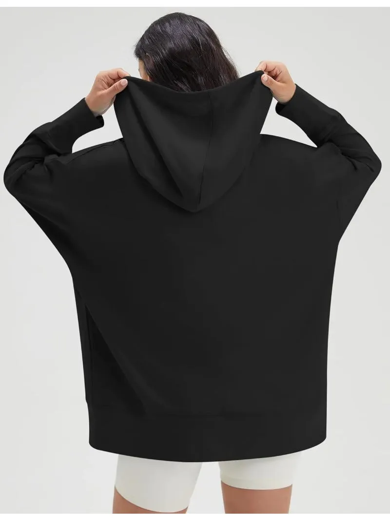 Oversized Hoodie with Pocket - Long Sleeve Loose Pullover