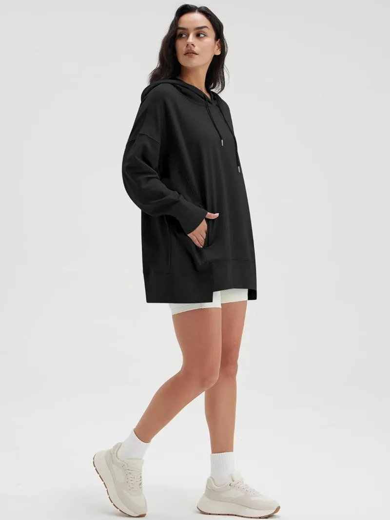 Oversized Hoodie with Pocket - Long Sleeve Loose Pullover