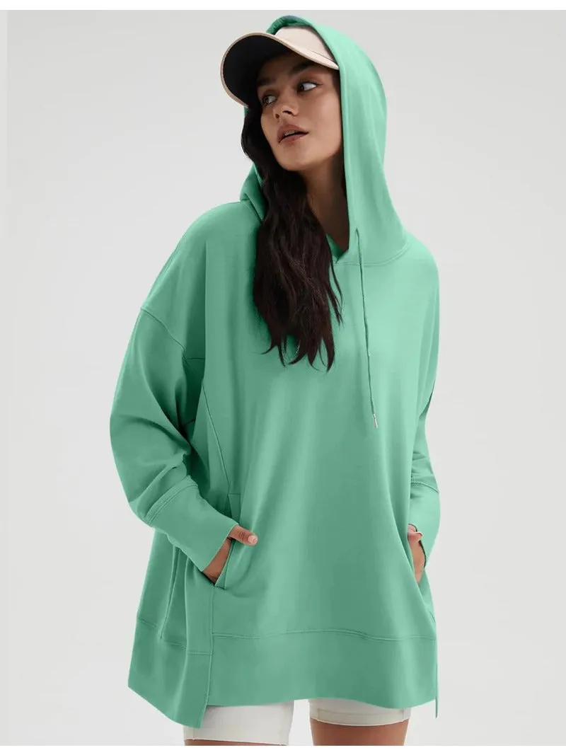 Oversized Hoodie with Pocket - Long Sleeve Loose Pullover