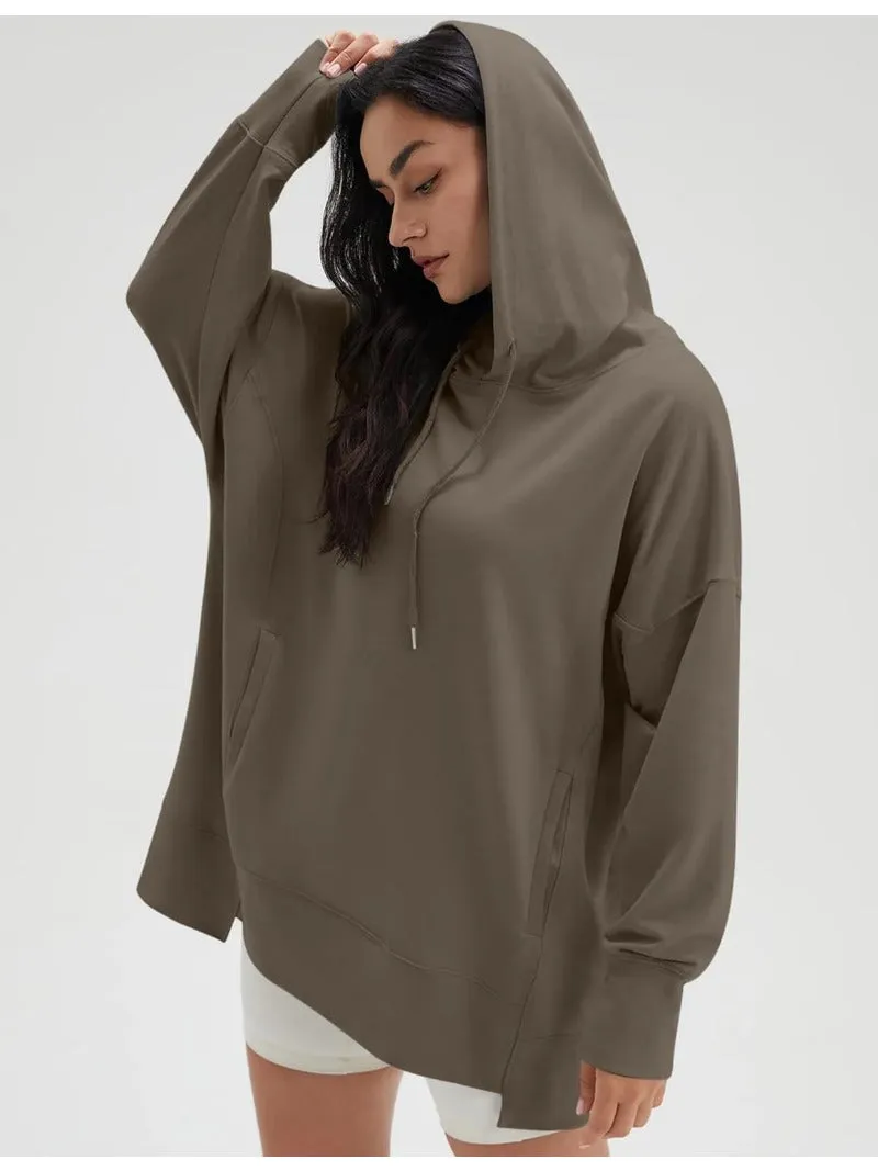 Oversized Hoodie with Pocket - Long Sleeve Loose Pullover