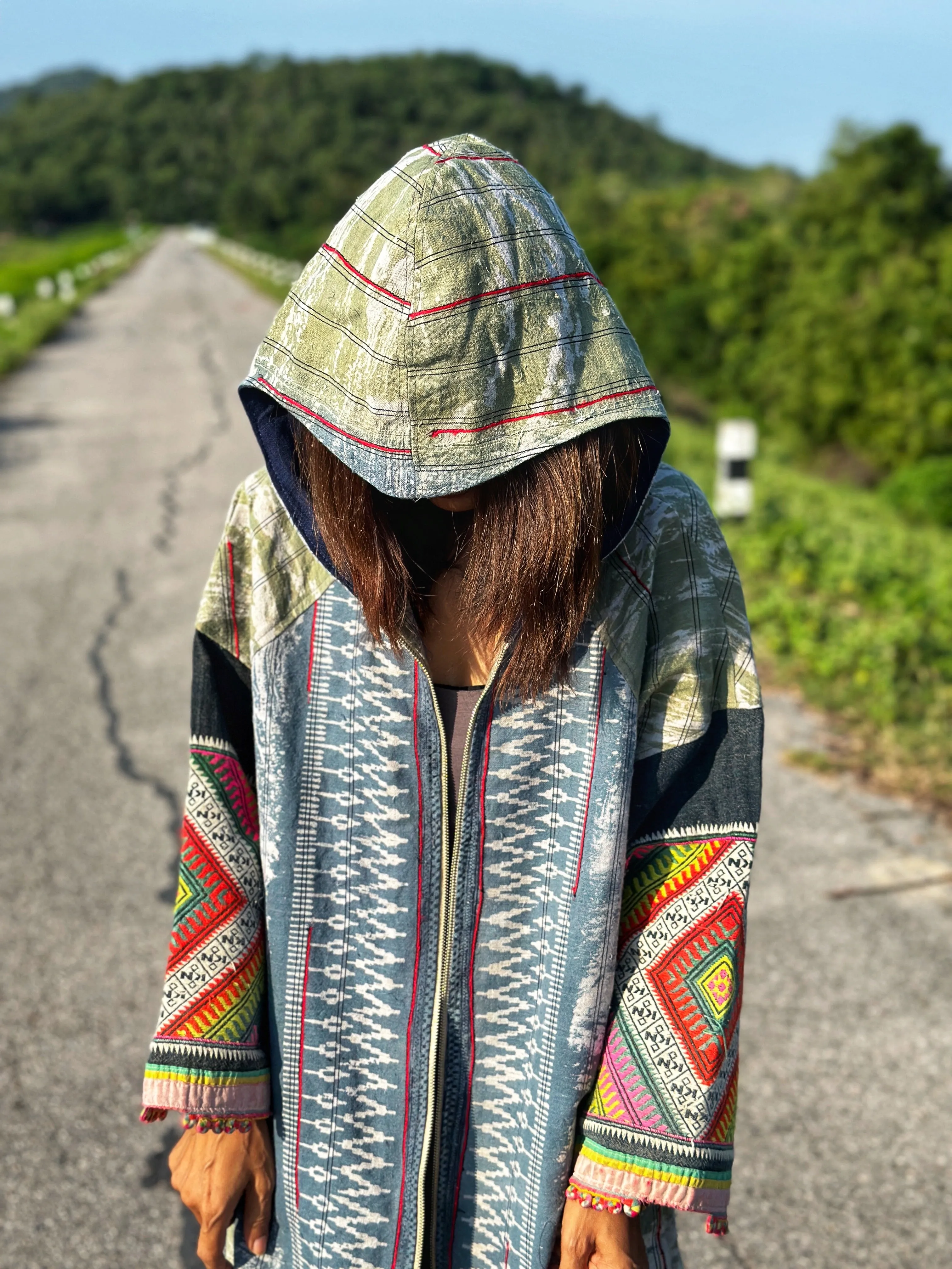 Patchwork Hooded Jacket