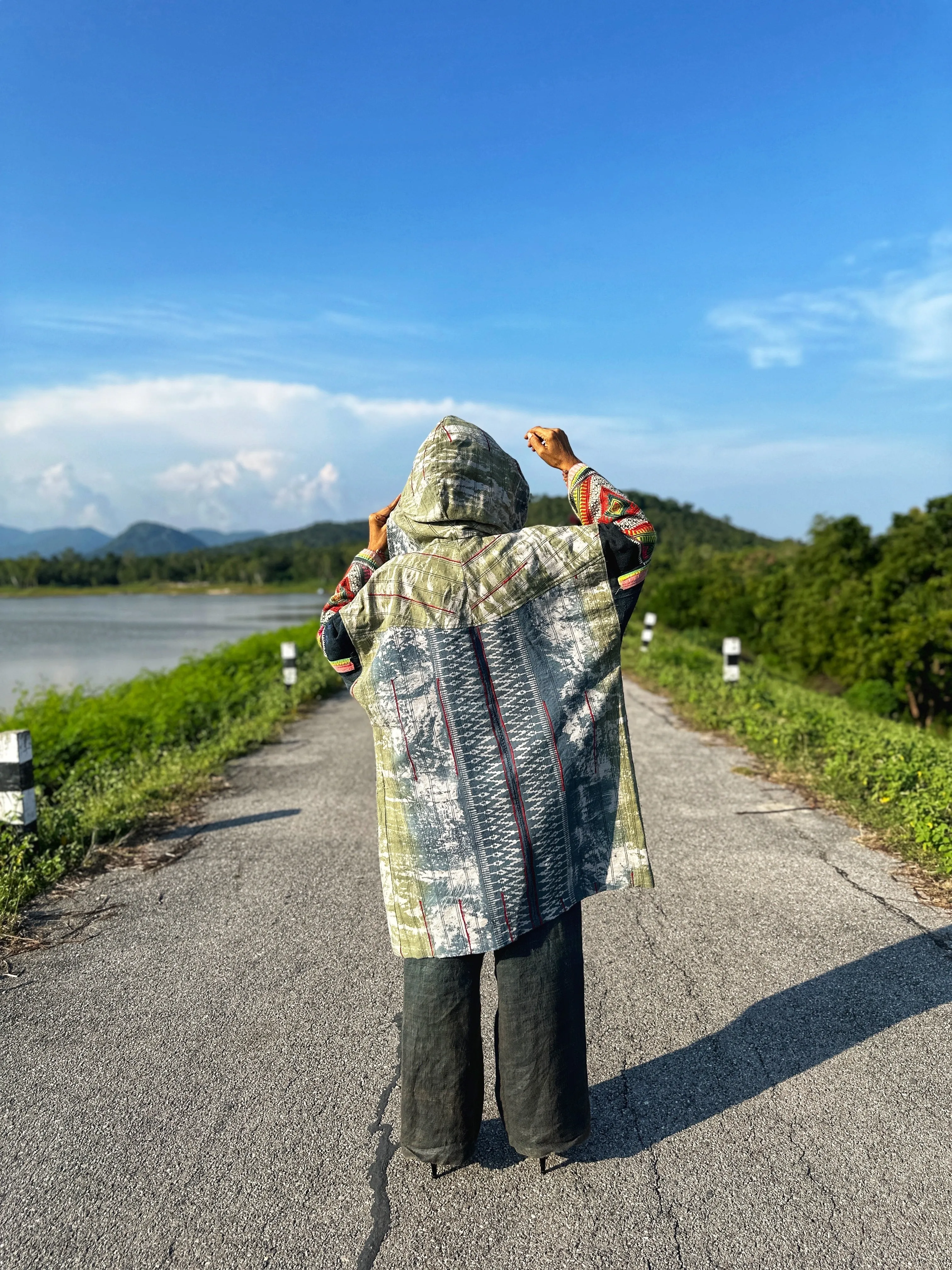 Patchwork Hooded Jacket