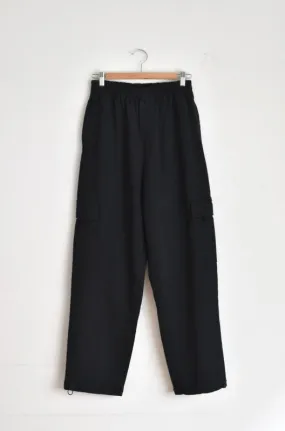 「Phatee」hemp sweat cargo pants -black-