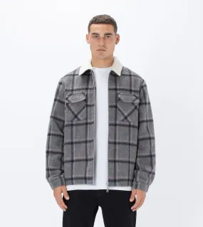 Plaid Work Jacket Grey/Musk