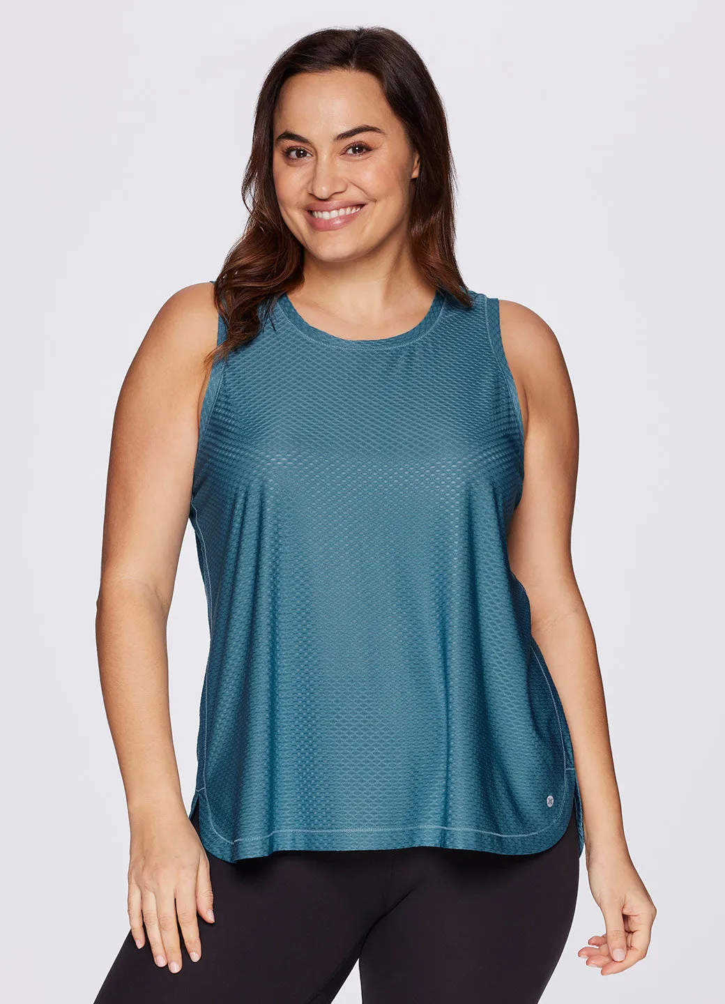 Plus Breezy Keyhole Tunic Tank