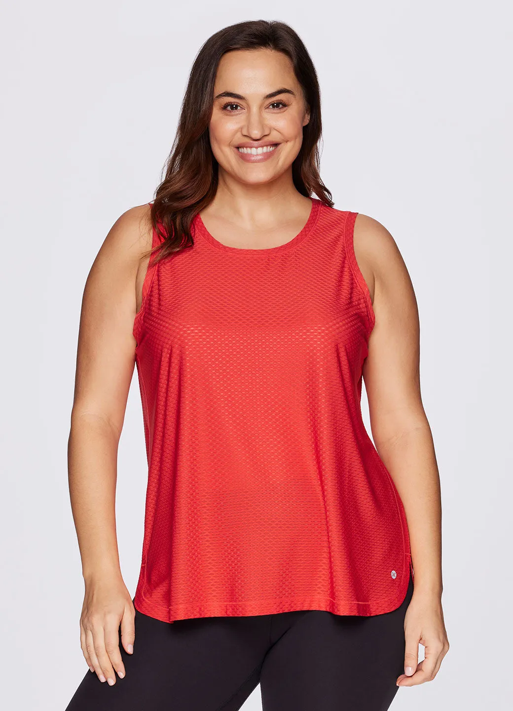 Plus Breezy Keyhole Tunic Tank