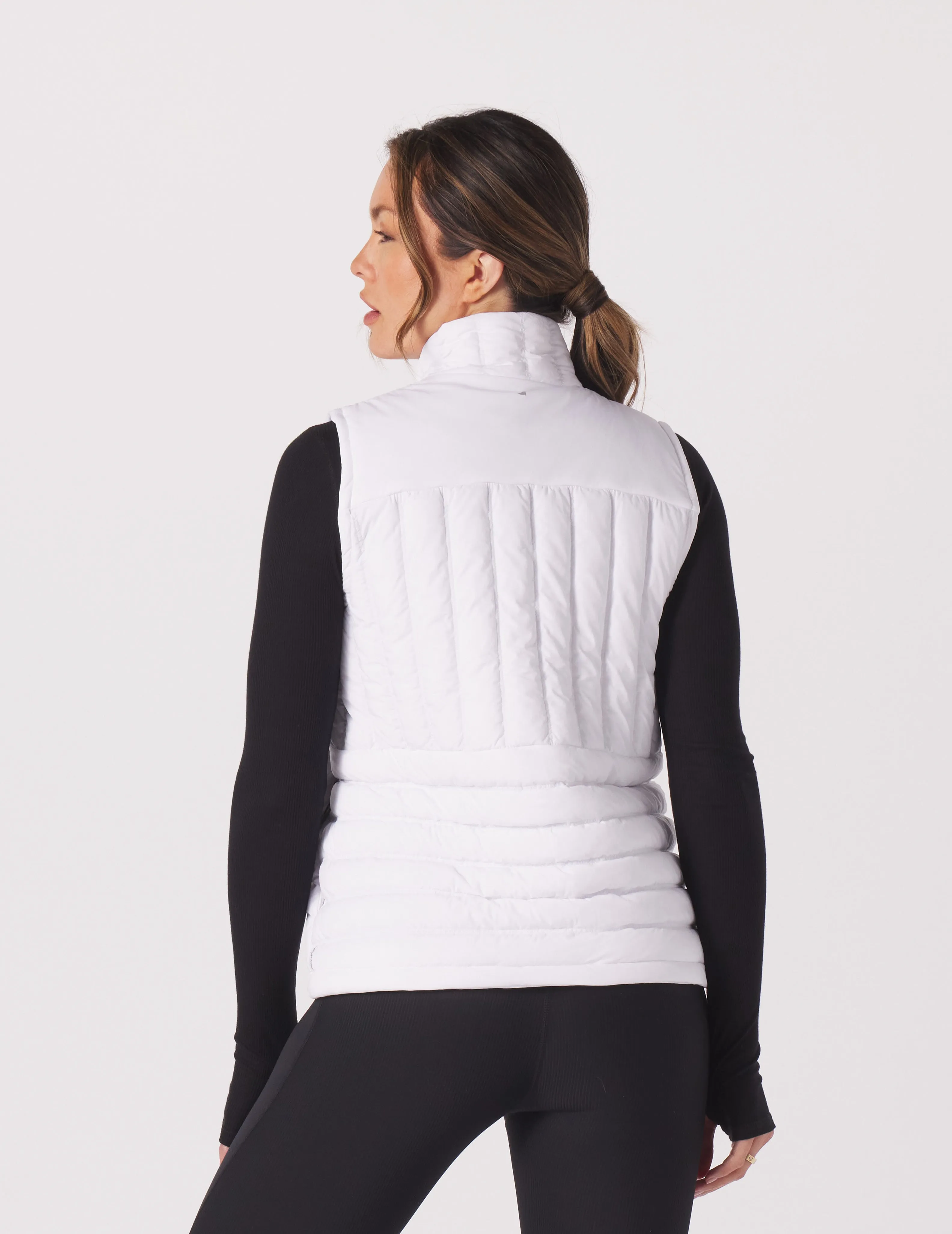 Puffer Vest: White