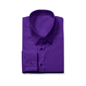 Slim Cut Dark Purple Dress Shirt