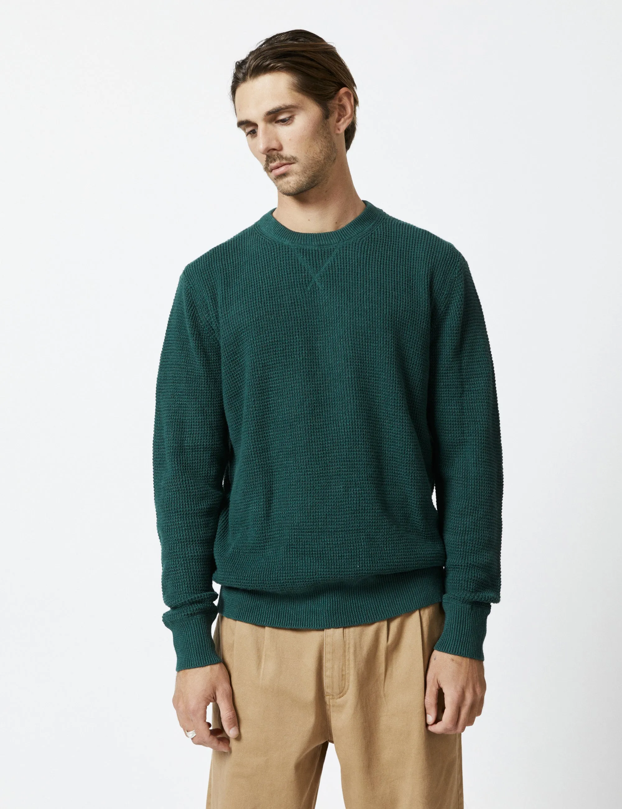 Sorrento Hemp Knit - Bottle Green