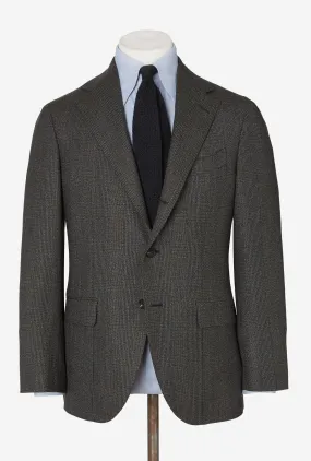 Suit Single Breasted Charcoal Glen Plaid Red Overcheck