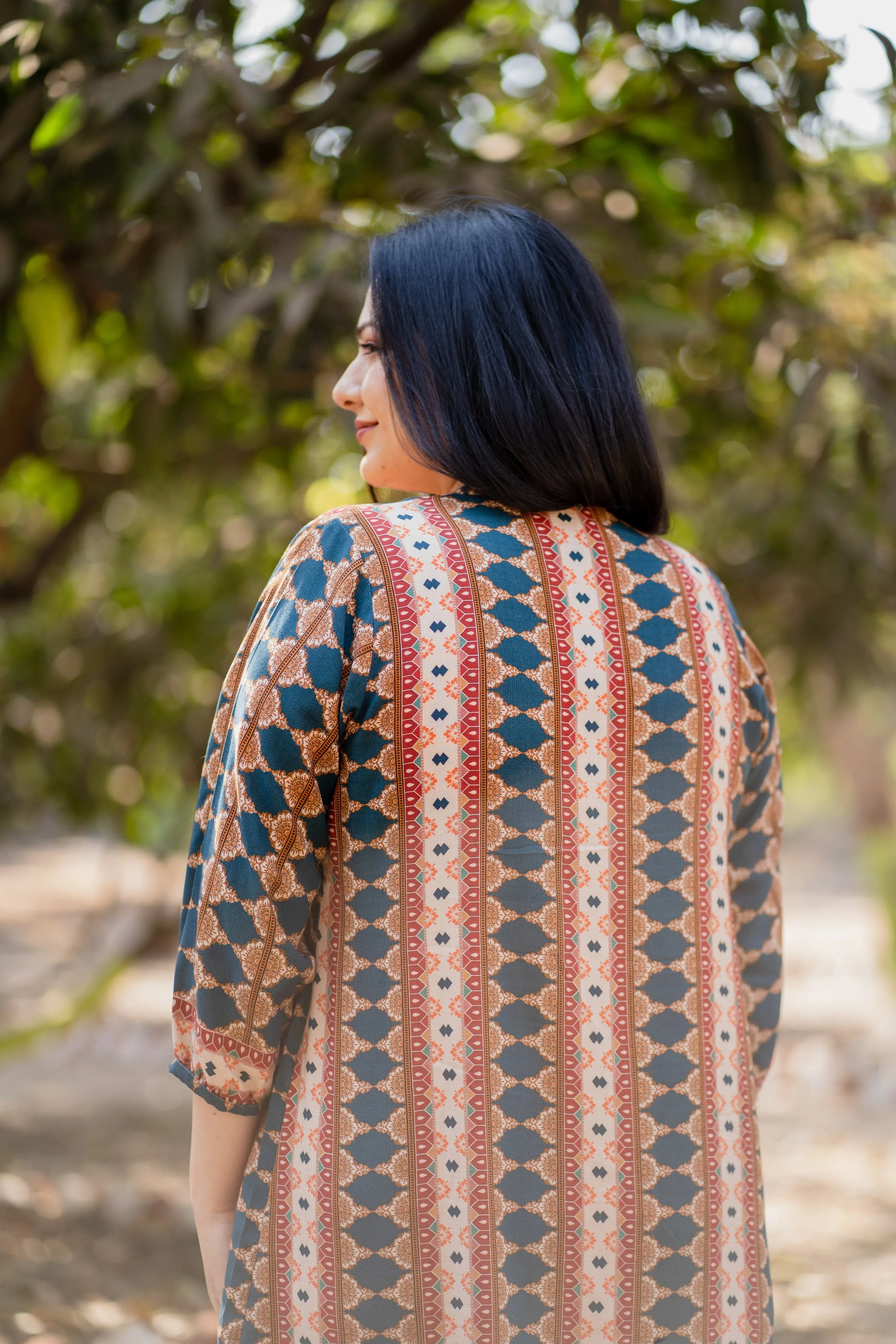 Teal Retro tunic Dress