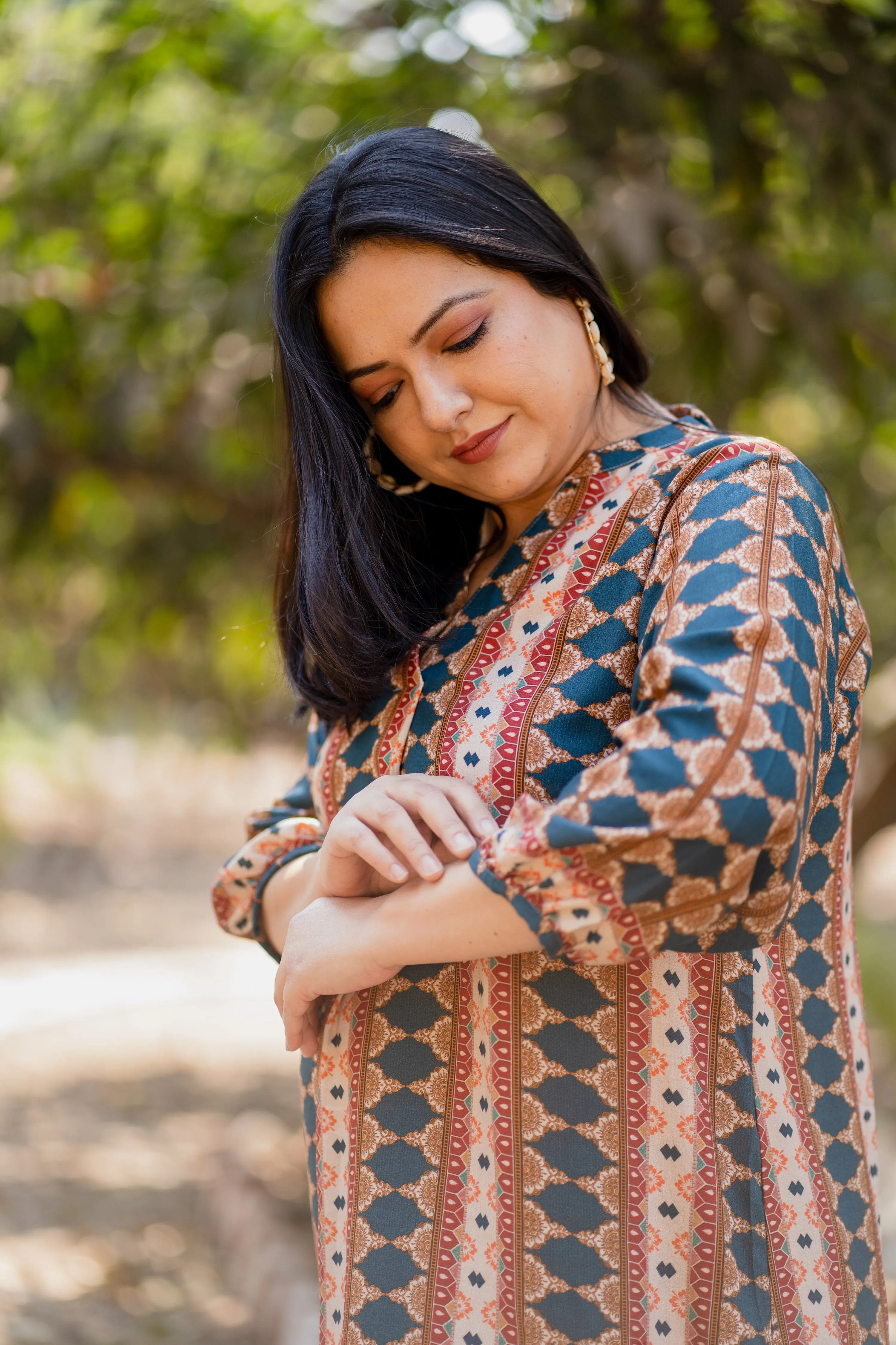 Teal Retro tunic Dress