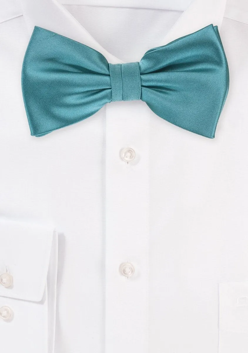 Teal Solid Bowtie