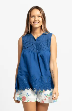 TILDE Top - Daphne Blue/Cotton