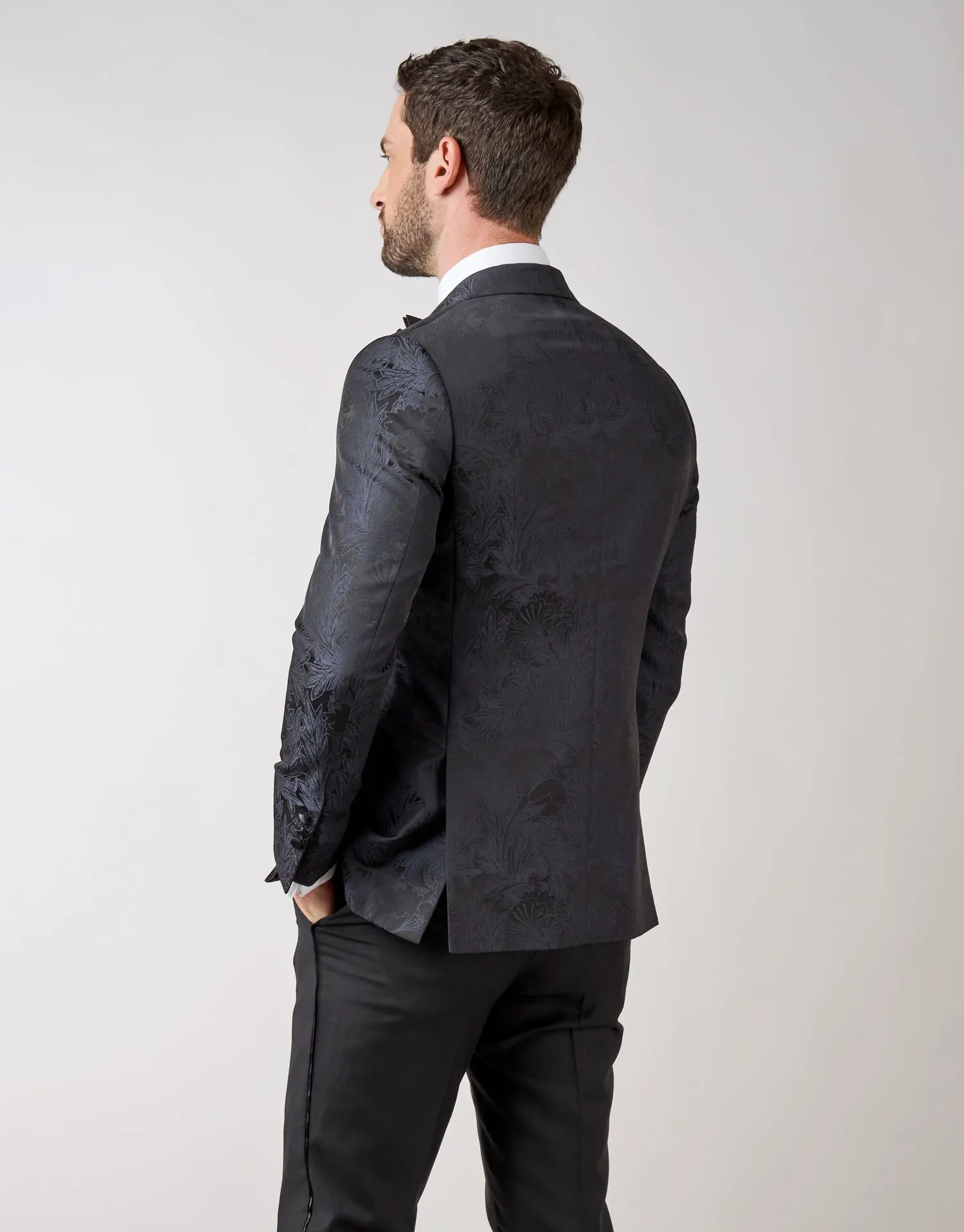 Trace Black & Blue Floral Dinner Jacket