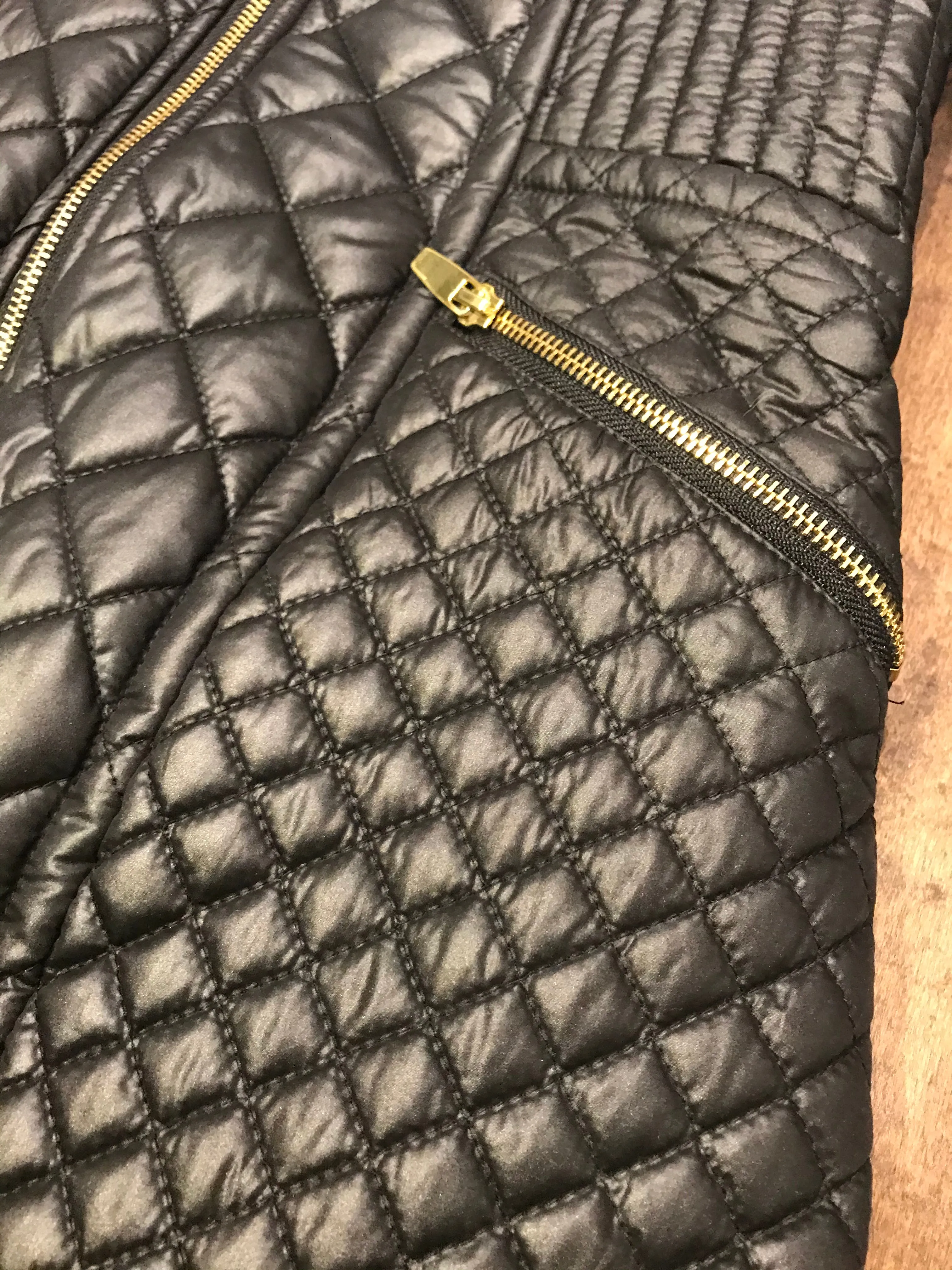 VIA SPIGA Quilted Zipper Up Jacket