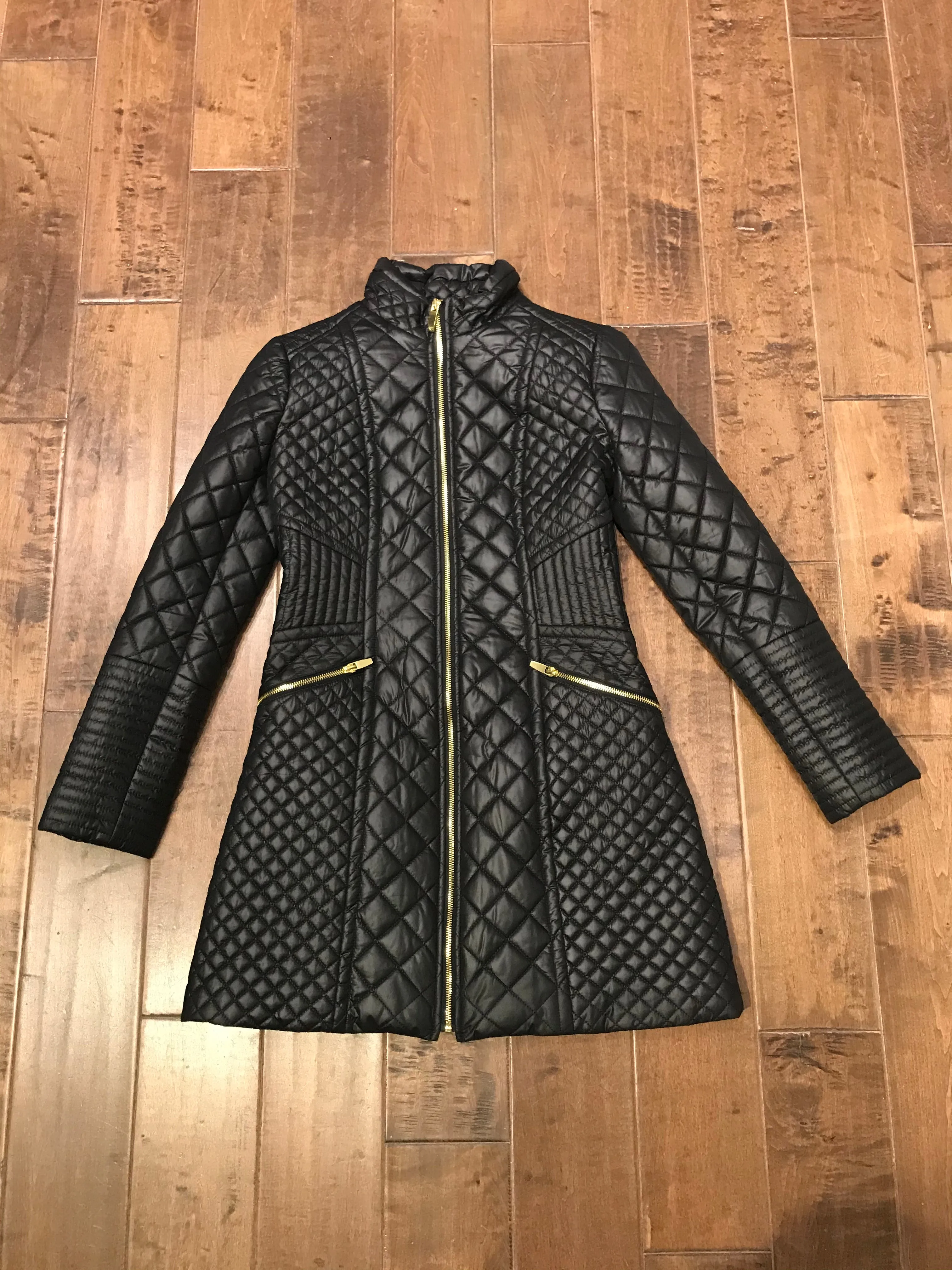 VIA SPIGA Quilted Zipper Up Jacket