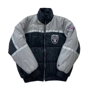 Vintage Oakland Raiders Reversible Puffer Jacket XL