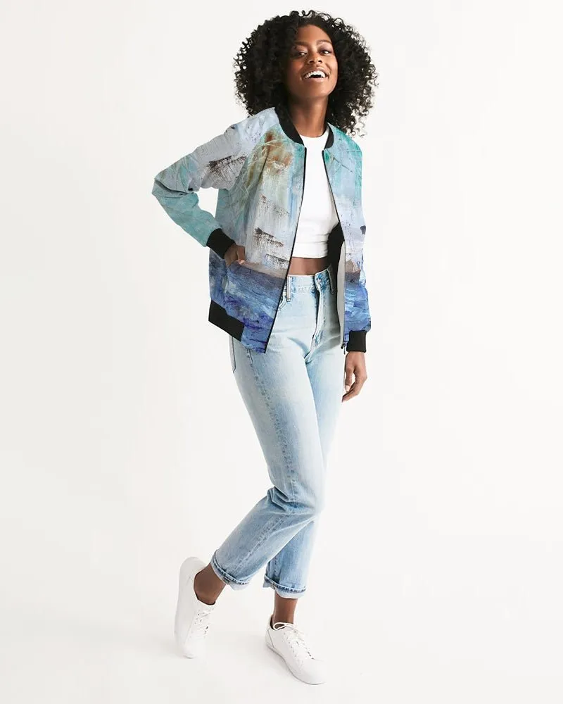 Walking at the Beach Women's Light Bomber Jacket