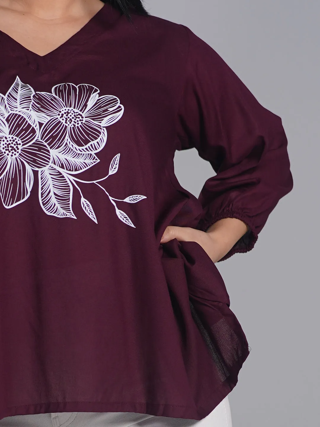 Wine Rayon Top - Aliferous