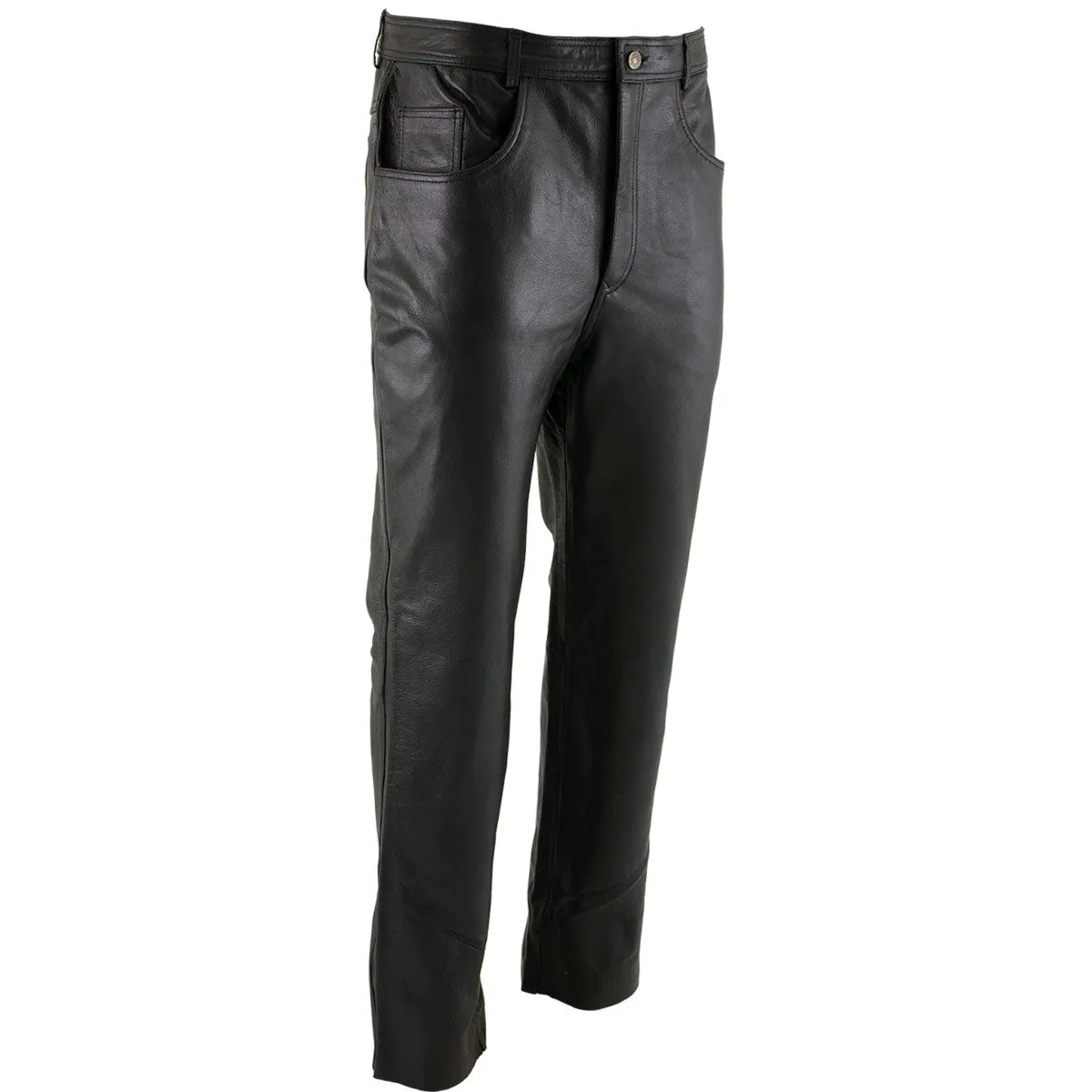 Xelement B7400 Men's 'Classic' Black Fitted Leather Pants