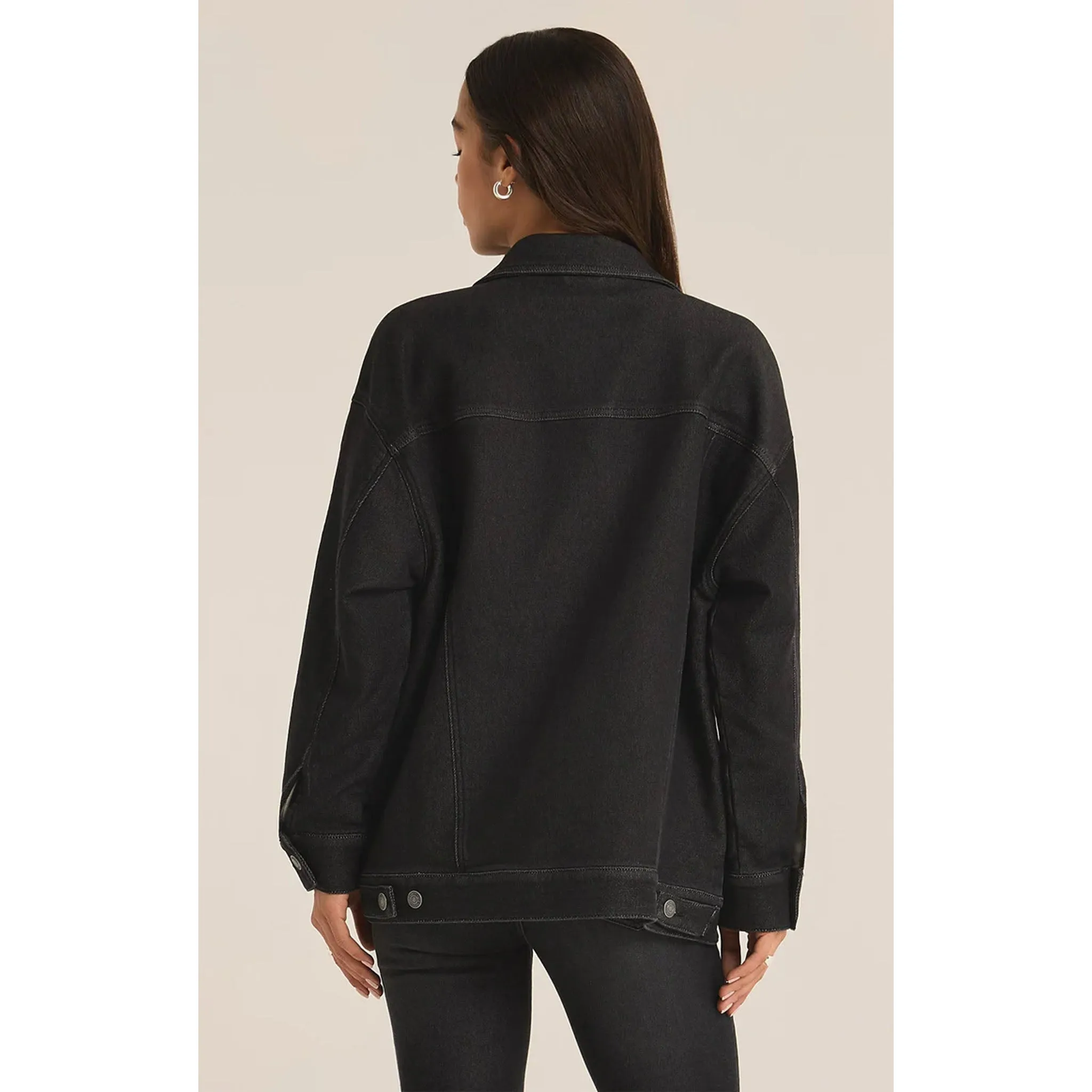 Z Supply Miles Denim Jacket Black Sand